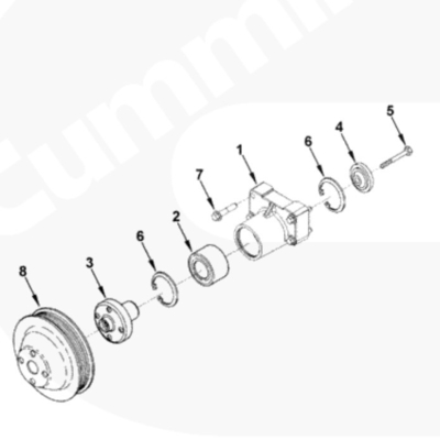 3926855 Cummins Motorteile 6CT ISC ISL QSC QSL Ventilatorenpulle für Gabelstapler Modell CPCD100-300